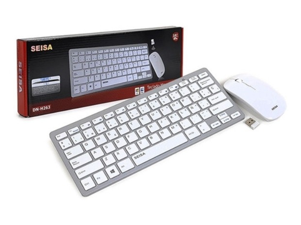 &uu TECLADO PC + MOUSE INALAMBRICO SUPER SLIM DN-H263